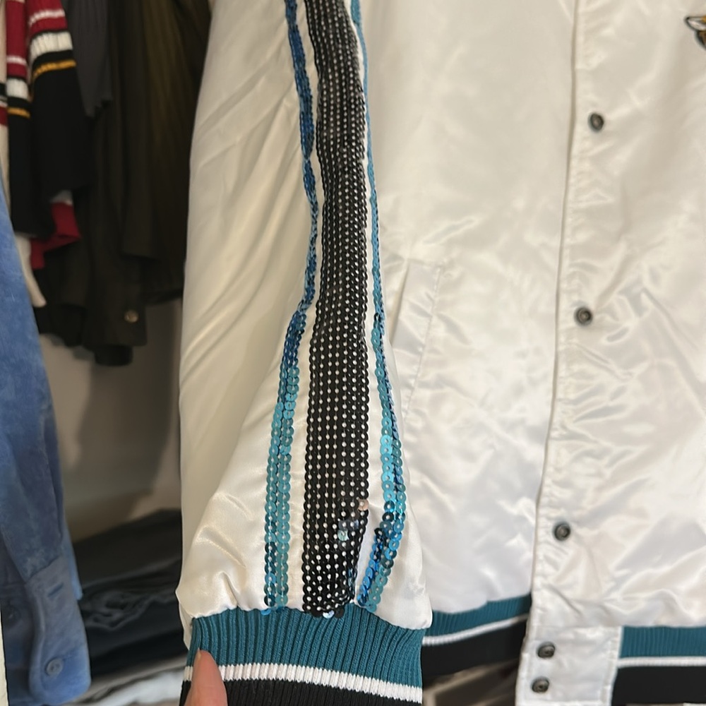 Jacksonville Jaguar White and Teal Jacket - Picture 2 of 6